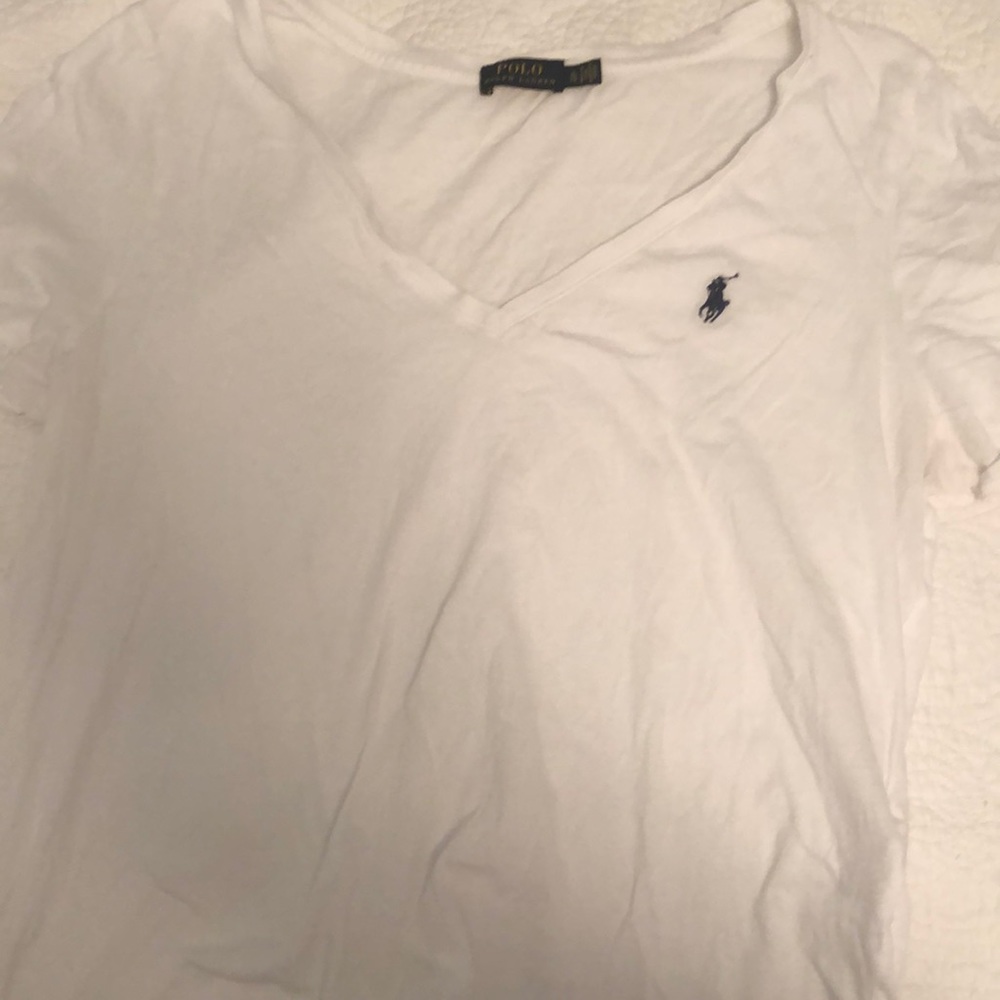 ralph lauren white v-neck